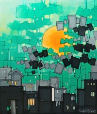 Salman Farooqi, 30 x 36 Inch, Acrylic on Canvas, Landscape Painting, AC-SF-690